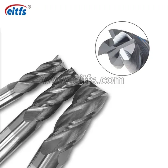HRC45-65 Solid Carbide Coated 6mm 4 Flutes End Mills for Steel Working